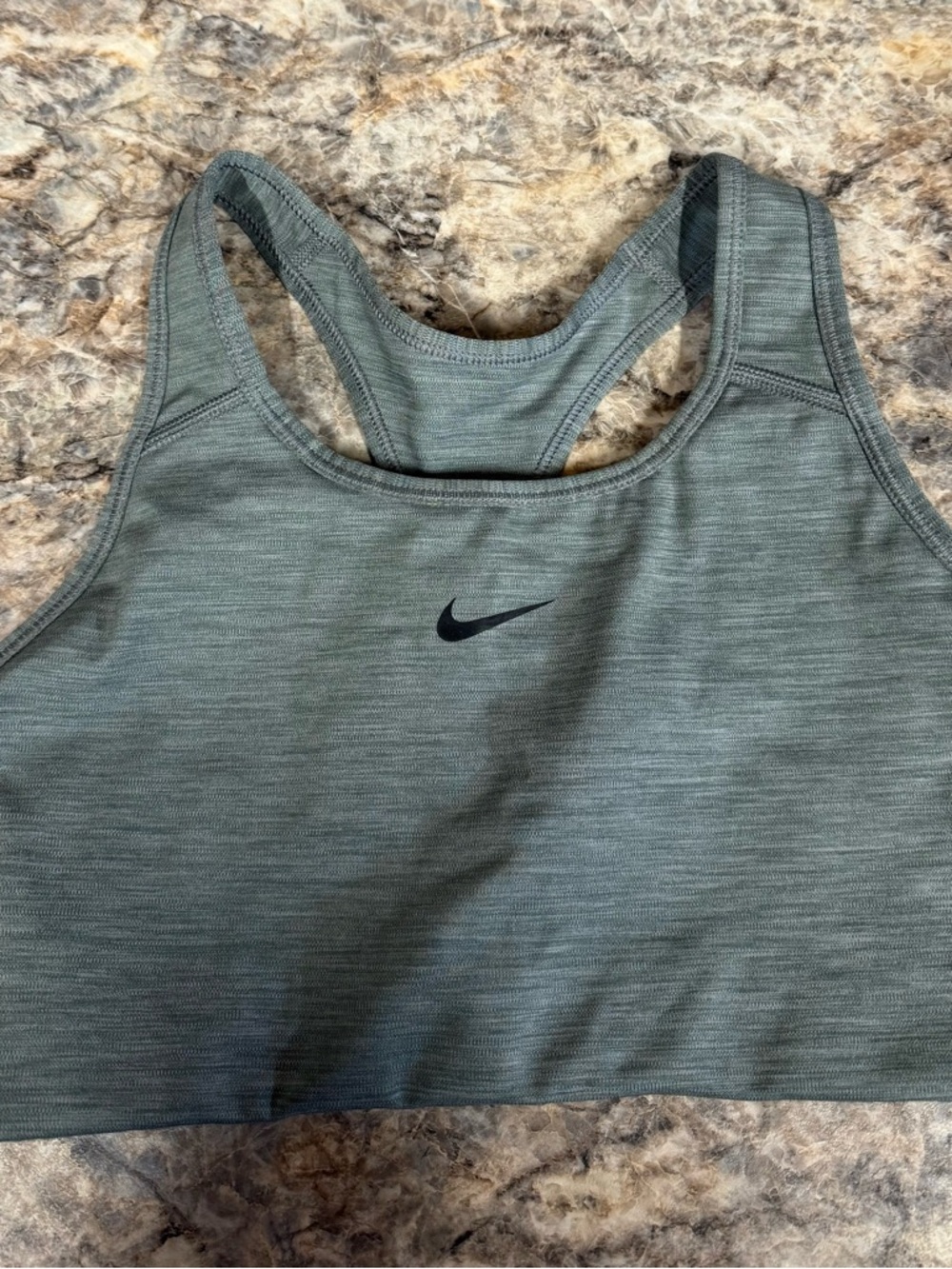 Nike Gray High Impact Sport Bra Wireless Full Coverage Crossback Women's Size M